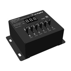 Контроллер SMART-DMX-CONSOLE-DIN 5-12V, 6CH, XLR3 Arlight, IP20 Металл,