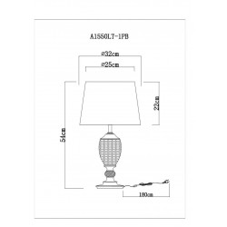 Декоративная настольная лампа Arte Lamp RADISON A1550LT-1PB