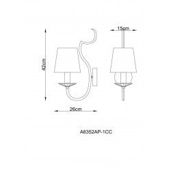 Бра Arte Lamp ANDREA A6352AP-1CC