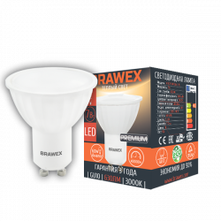 Светодиодная диммируемая LED лампа 7Вт мягкий свет PAR16 GU10 Brawex 4113G-PAR16k1T-7L