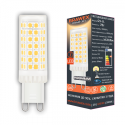 Светодиодная LED лампа G9 7Вт мягкий свет Brawex G9-7L