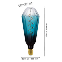 Светодиодная лампа T100, 4W(Е27), 2000K, стекло, черный/синий/прозрачный Eglo 110235