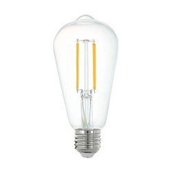 Светодиодная филаментная лампа CONNECT ST64, 6W (LED) 2700K, 806lm, прозрачный Eglo 11862