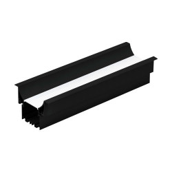 Встраиваемый профиль RECESSED PROFILE 3 для лестниц, L2000, алюминий, черный/пластик, черный Eglo 99005