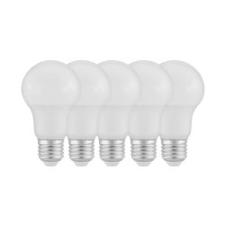 Комплект светод ламп А60 5шт., 9W(E27), 2700K, 806lm, пластик, опаловый Eglo 12678