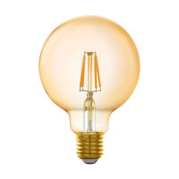 Светодиодная филаментная лампа CONNECT G95, 5,5W (LED) 2200K, 806lm, янтарь Eglo 11866