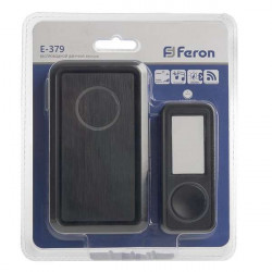 Звонок дверной беспроводной Feron E-379 Электрический 18 мелодий черный с питанием от батареек