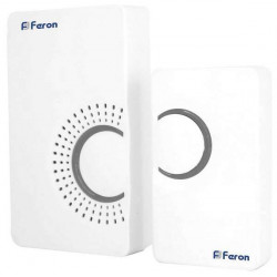 Звонок дверной беспроводной Feron E-373 Электрический 36 мелодий белый серый с питанием от батареек