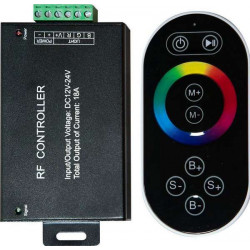 Контроллер для светодиодной ленты с П/У черный, 18А 12-24V, LD55  21557