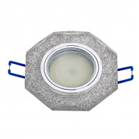 Светильник точечный декор-стекло MR16 1х50Вт GU5.3 сияющее серебро D90х10мм IP20 D0801 LBT