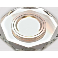 Светильник точечный декор-стекло MR16+LED 1х50Вт GU5.3 серебро D95х25мм IP20 D0801L LBT