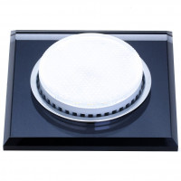 Светильник точечный декор-стекло GX53 черный 120х120х10мм IP20 GX003 LBT