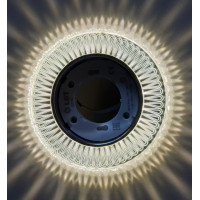 Светильник точечный декор-стекло GX53+LED прозрачный D125х45мм IP20 GX5334L-11 LBT