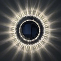 Светильник точечный декор-стекло MR16+LED 1х50Вт GU5.3 серебро D105х35мм IP20 Y1575L LBT