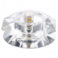 Светильник точечный метал-основание под капсулу 1х35Вт G9 серебро D100х40мм IP20 Y008 LBT
