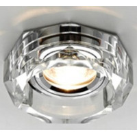 Светильник точечный декор-стекло MR16 1х50Вт GU5.3 серебро 90х90х20мм IP20 S4001 LBT
