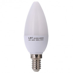 Лампа LED Е14 Свеча 220В 7,0Вт 4000К D37х103мм Матовая колба 270º 600Лм L-C377 LBT