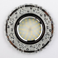 Светильник точечный декор-стекло MR16+LED 1х50Вт GU5.3 прозрачный D95х25мм IP20 K1131 LBT