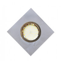 Светильник точечный декор-стекло MR16+LED 1х50Вт GU5.3 белый 90х90х10мм IP20 S4022L LBT