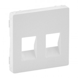 Лицевая панель для аудиорозетки с пружинными зажимами двойной Белый Valena LIFE Legrand 755370