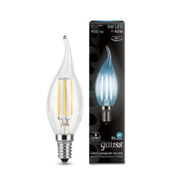 Лампа Gauss LED Filament Candle Tailed E14 5W 4100K 1/10/50