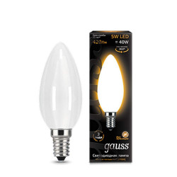 Лампа Gauss LED Filament Candle OPAL E14 5W 2700K 1/10/50, шт