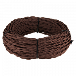 Ретро кабель витой 2х2,5 коричневый 20 м Werkel W6452314