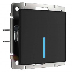 Сенсорный выключатель одноклавишный с подсветкой 1000 Вт черный Werkel W4510008